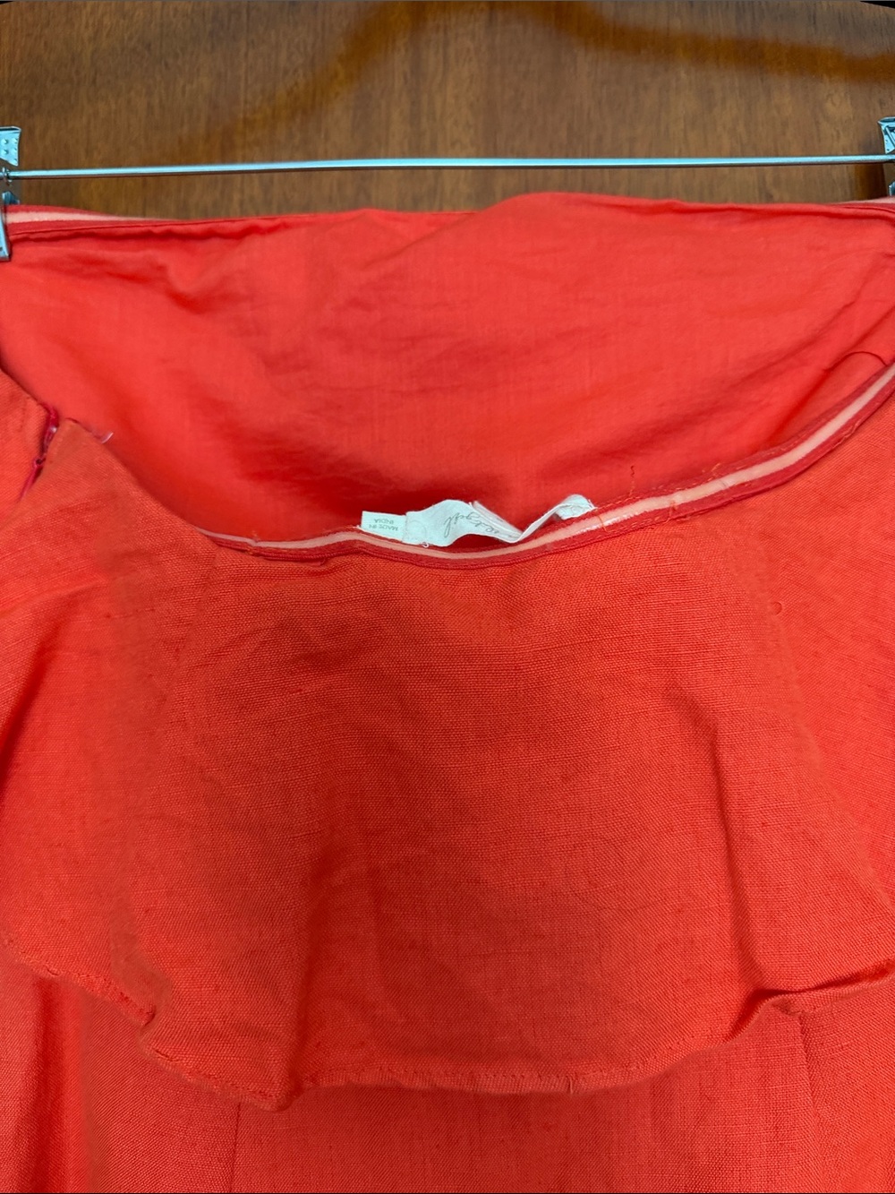 Strapless Coral Ruffle Sundress - Picture 6 of 12